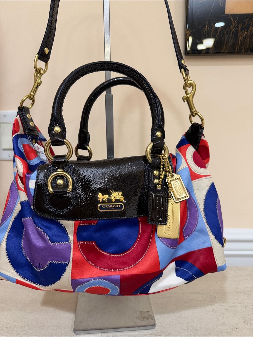 Coach Colorblock Satchel/hobo bag